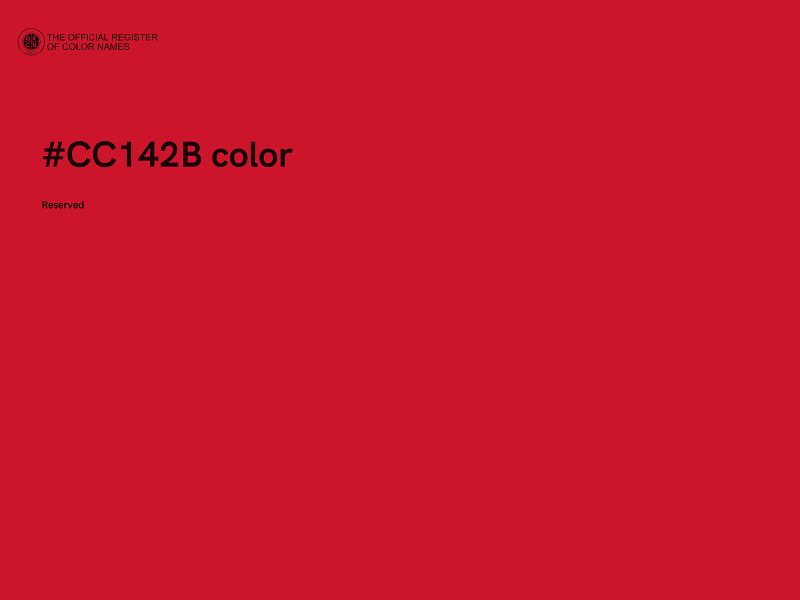 #CC142B color image