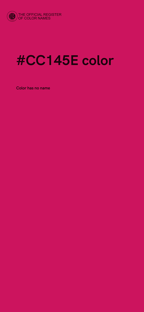 #CC145E color image