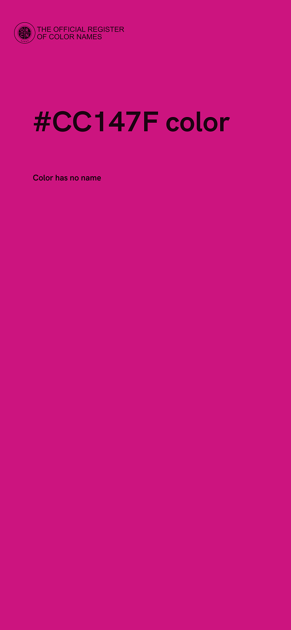 #CC147F color image