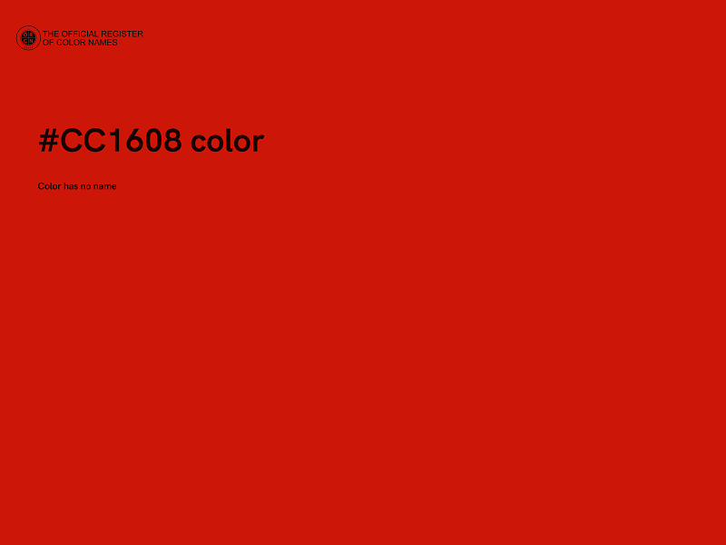 #CC1608 color image