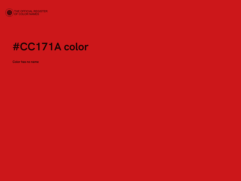 #CC171A color image