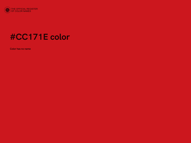 #CC171E color image