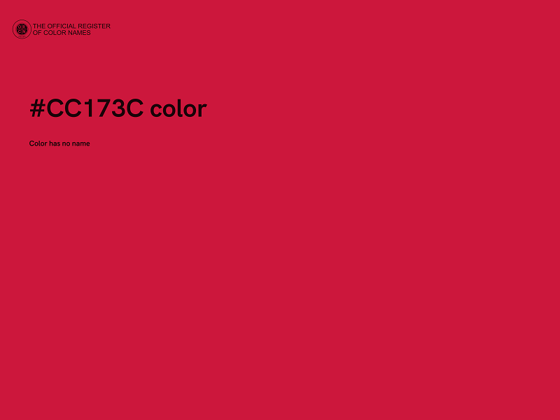 #CC173C color image