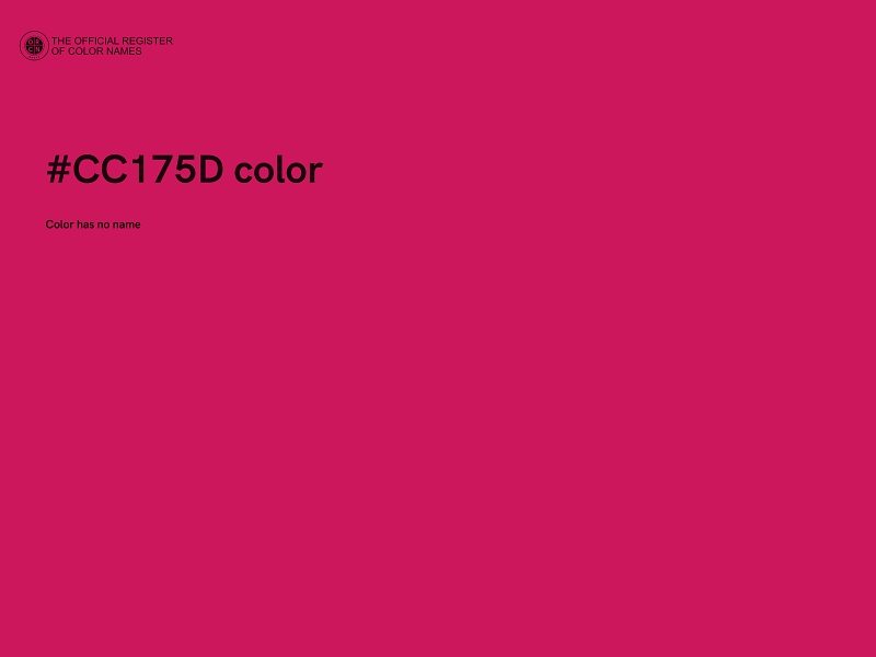 #CC175D color image