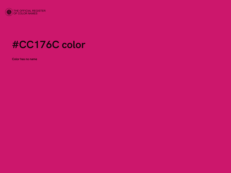 #CC176C color image