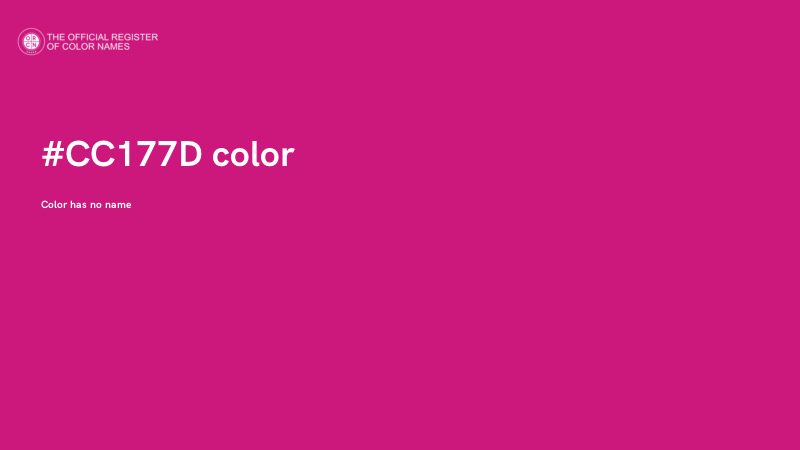 #CC177D color image