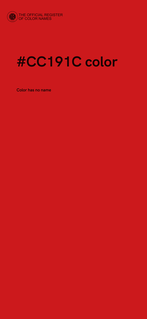#CC191C color image