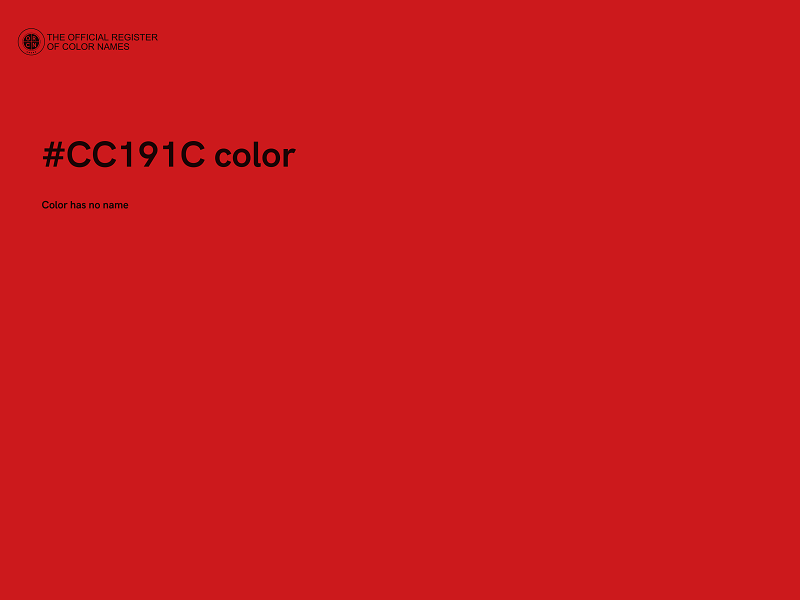 #CC191C color image