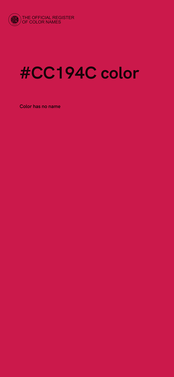 #CC194C color image