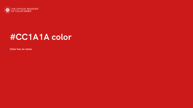 #CC1A1A color image