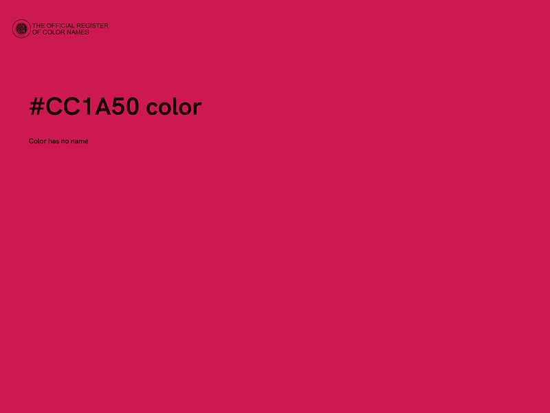 #CC1A50 color image