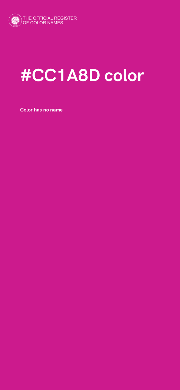 #CC1A8D color image