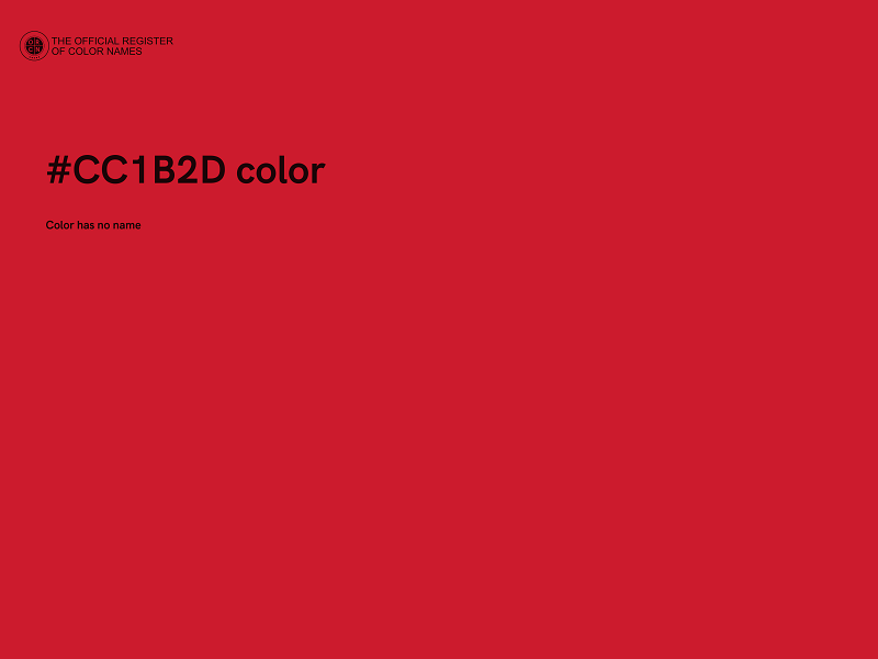 #CC1B2D color image