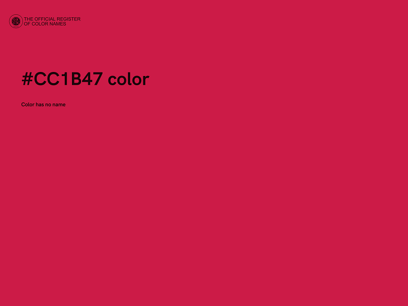 #CC1B47 color image