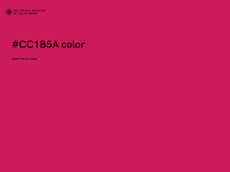 #CC1B5A color image