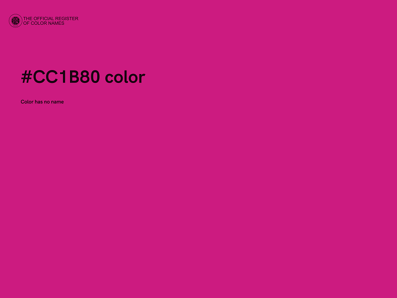 #CC1B80 color image