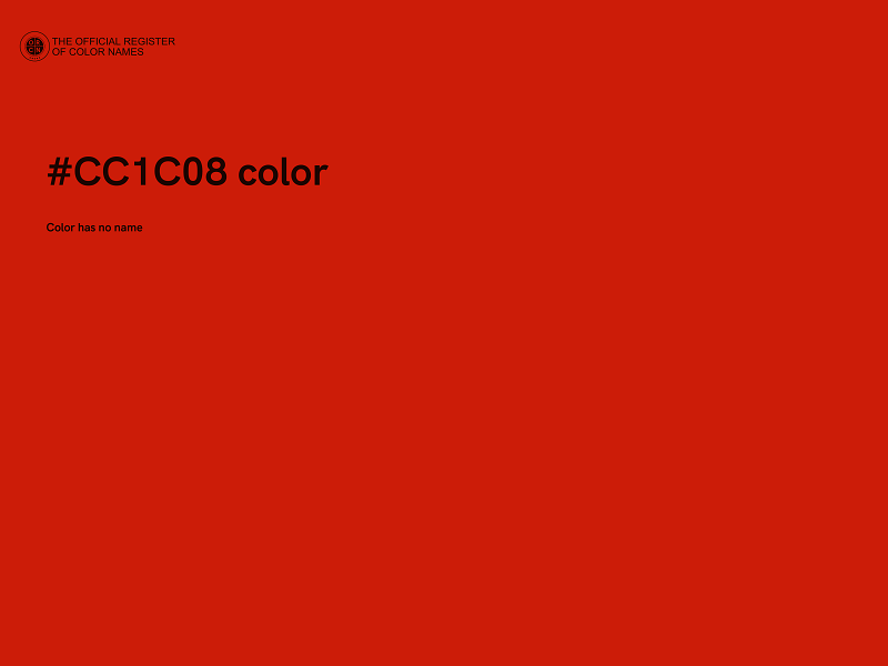 #CC1C08 color image