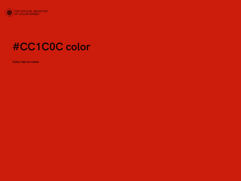 #CC1C0C color image