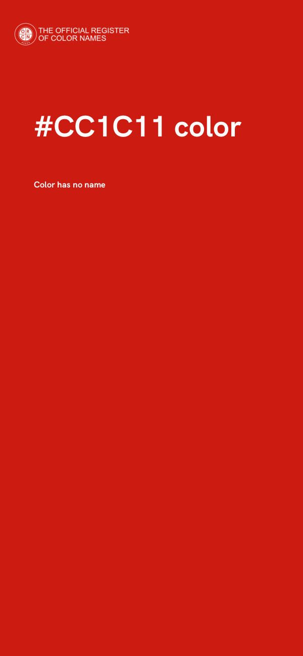 #CC1C11 color image