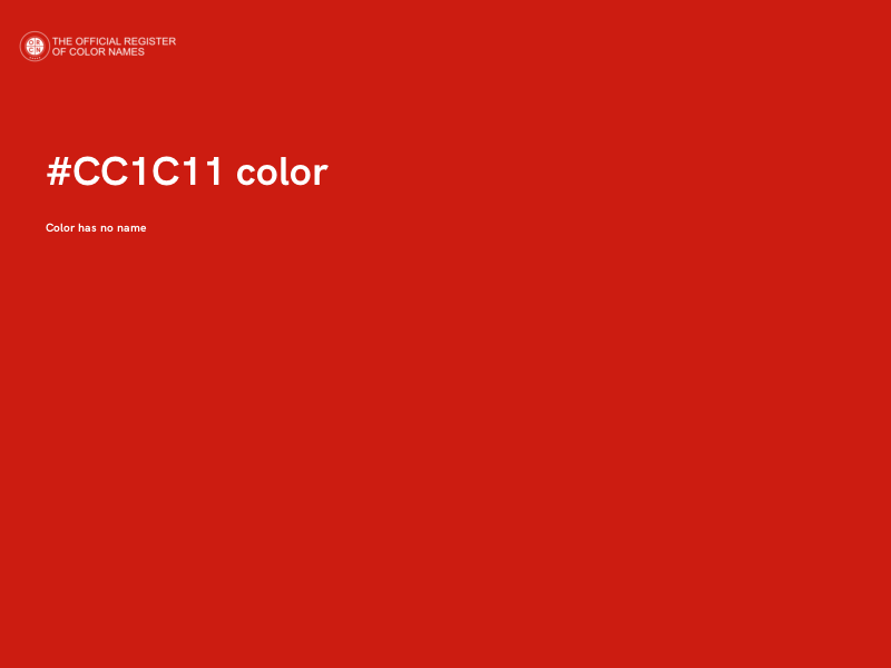 #CC1C11 color image