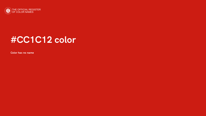 #CC1C12 color image
