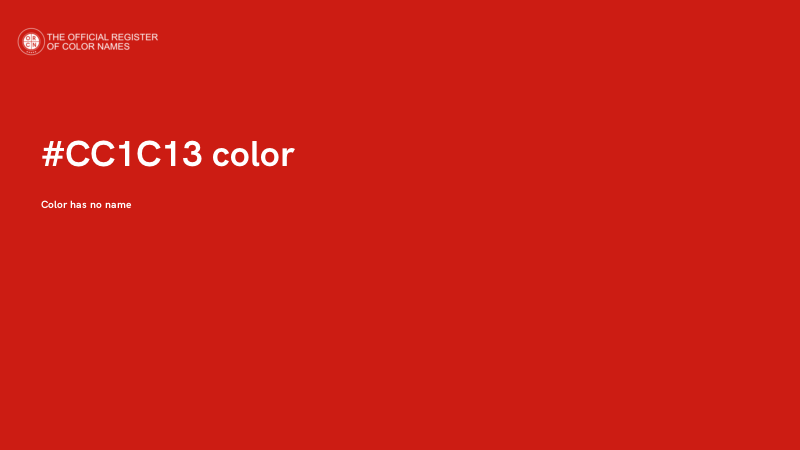 #CC1C13 color image
