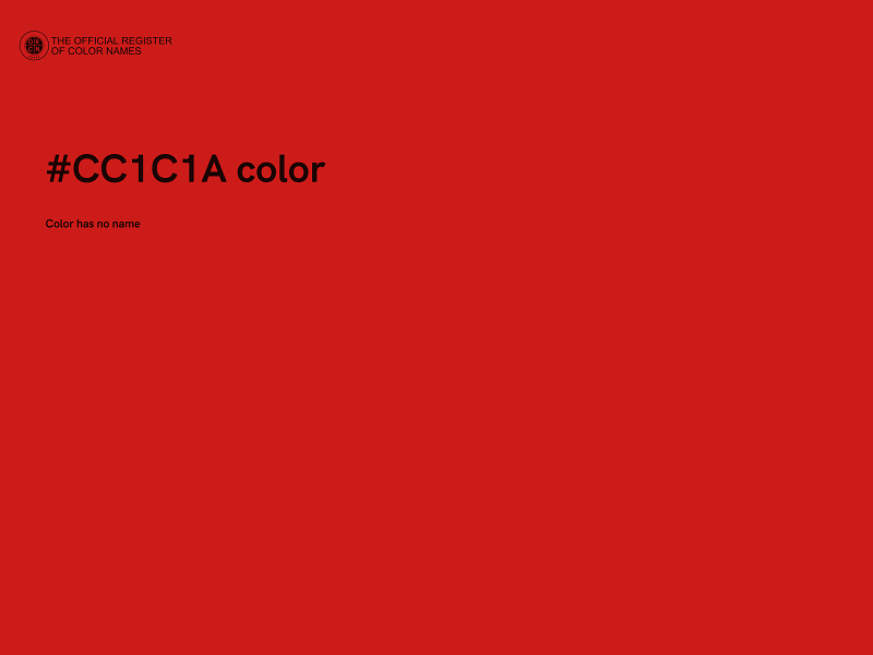 #CC1C1A color image