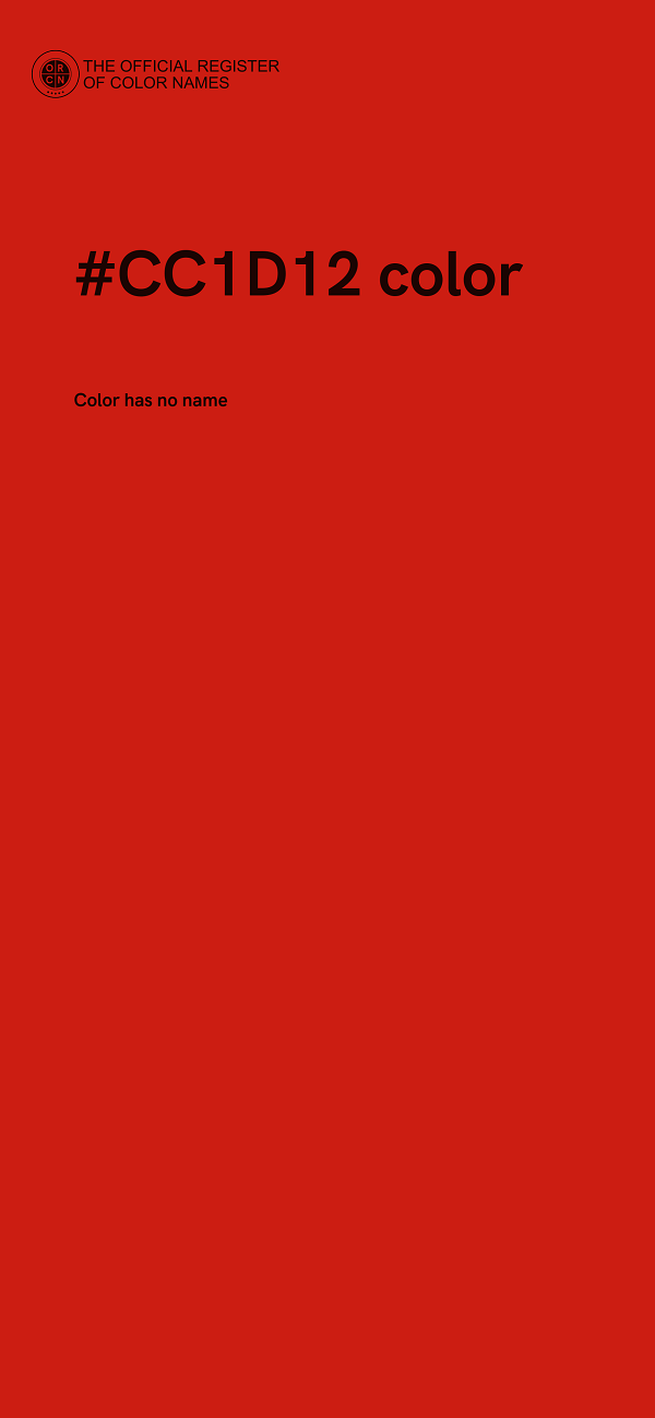 #CC1D12 color image