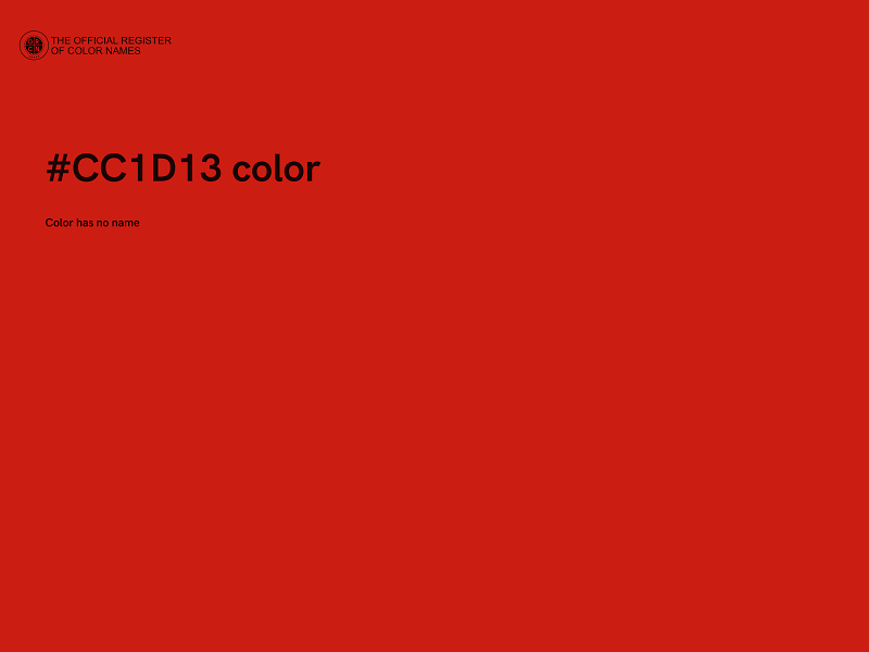 #CC1D13 color image