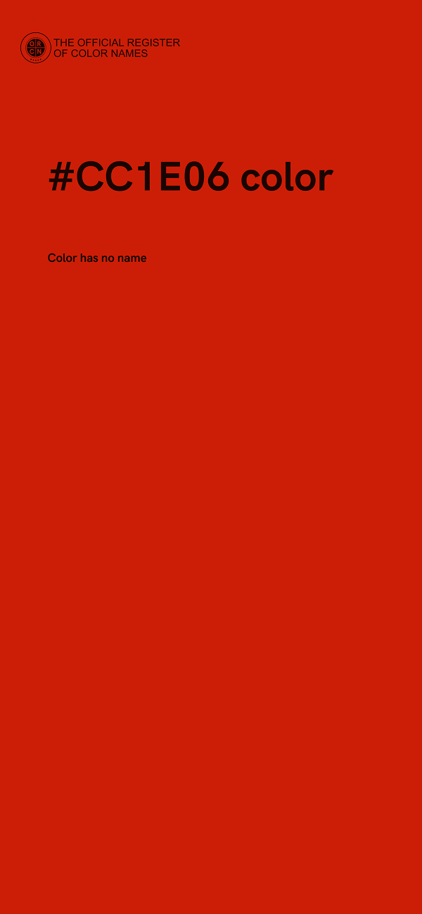 #CC1E06 color image