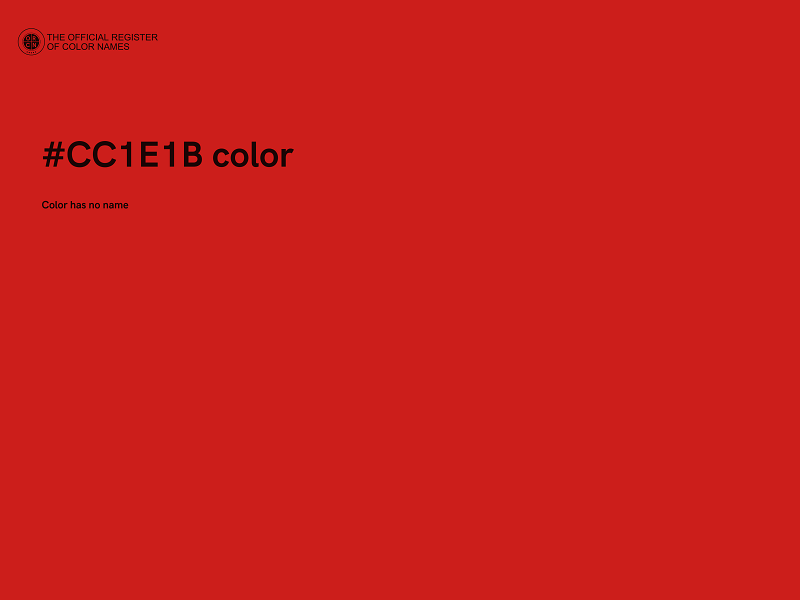 #CC1E1B color image