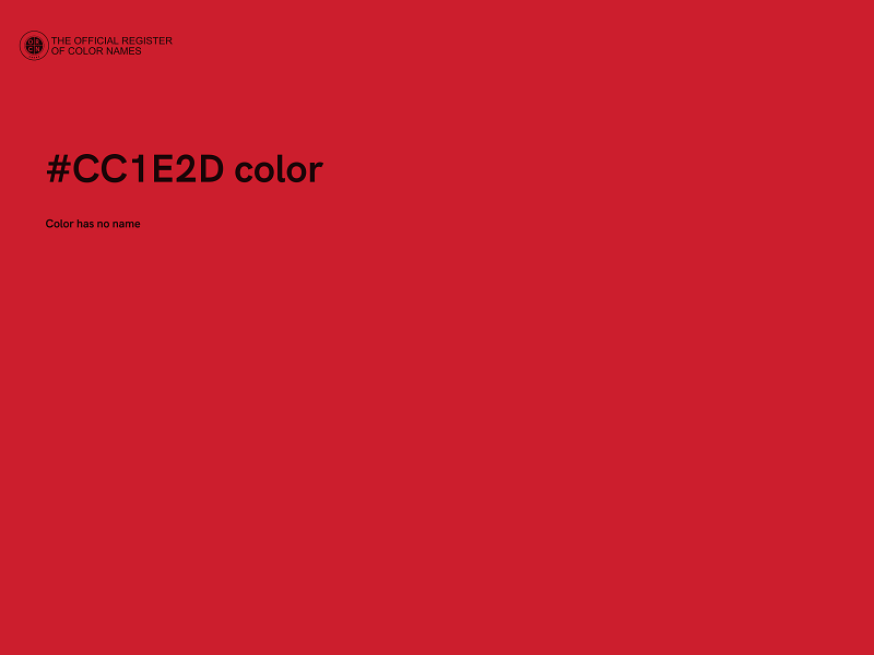 #CC1E2D color image