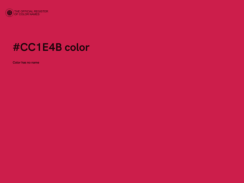 #CC1E4B color image