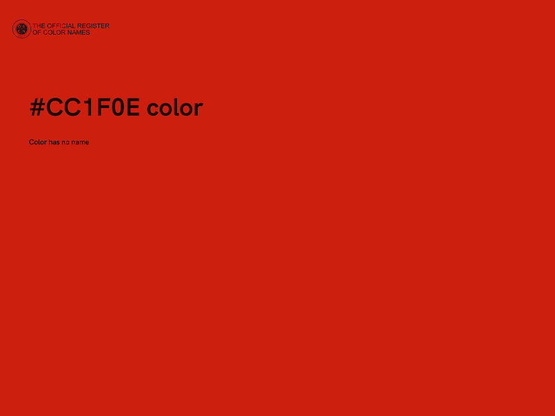 #CC1F0E color image