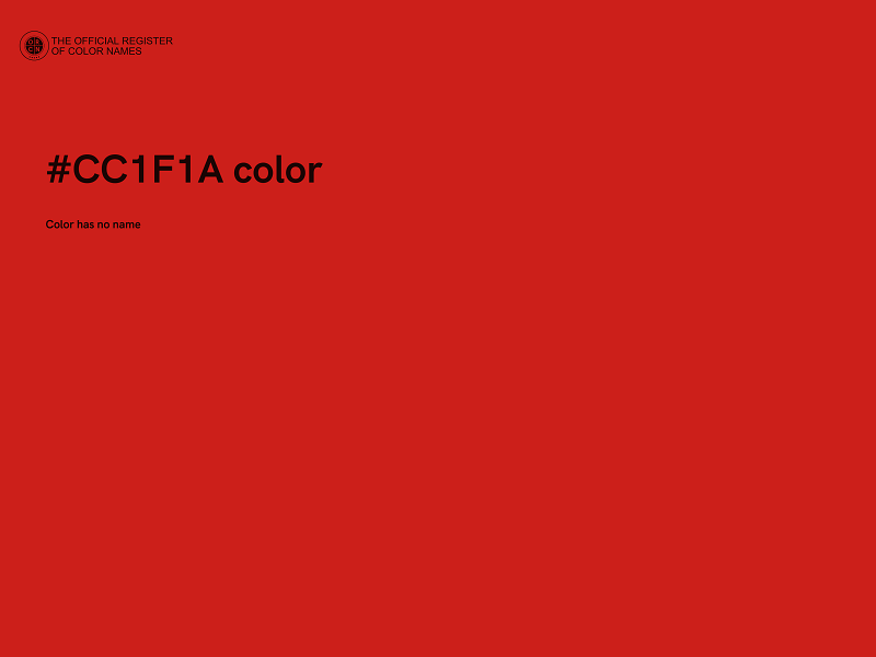 #CC1F1A color image