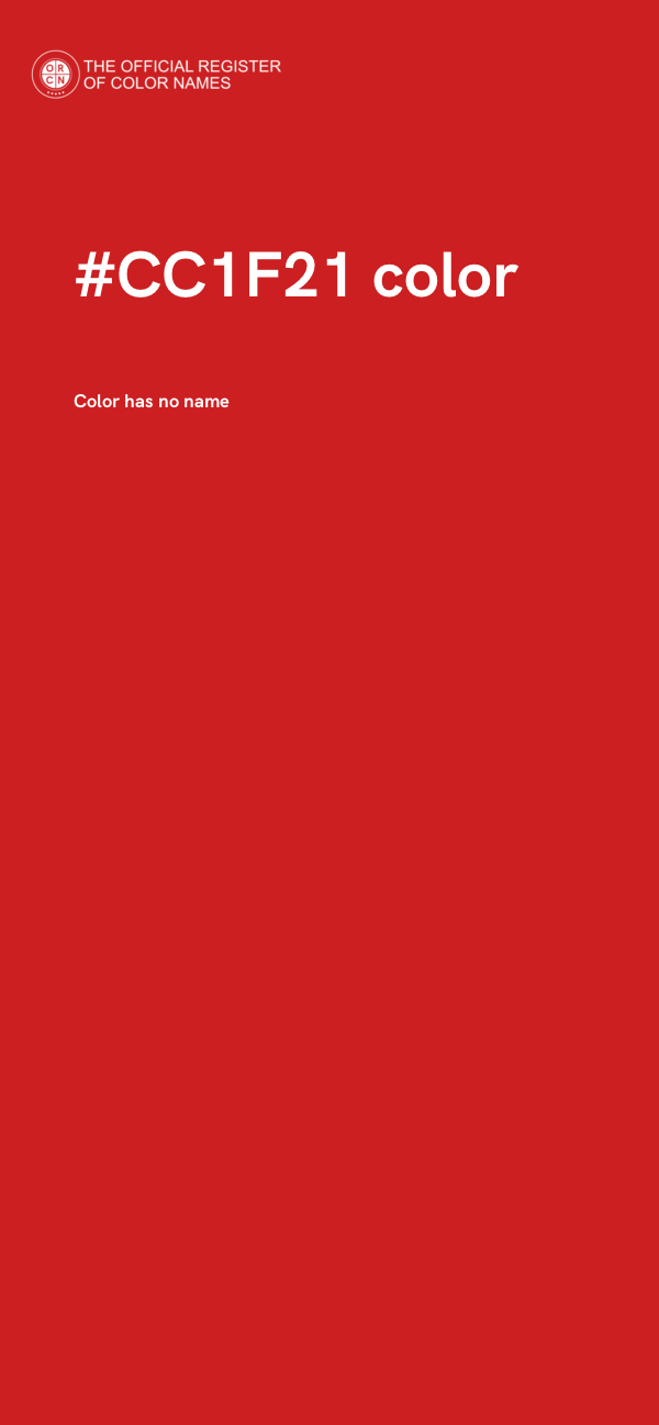 #CC1F21 color image