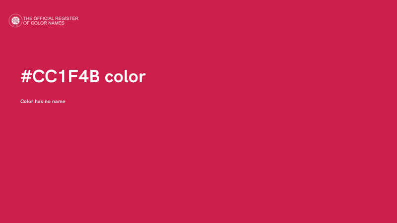 #CC1F4B color image