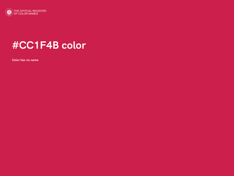 #CC1F4B color image