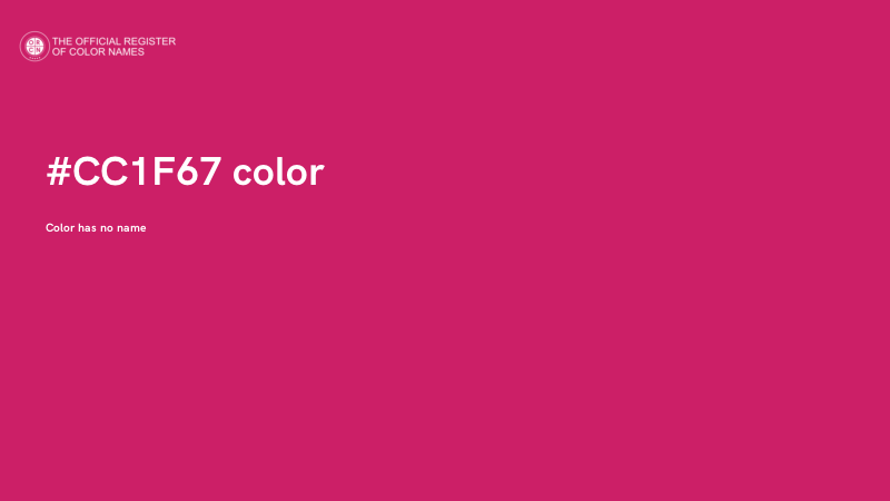 #CC1F67 color image