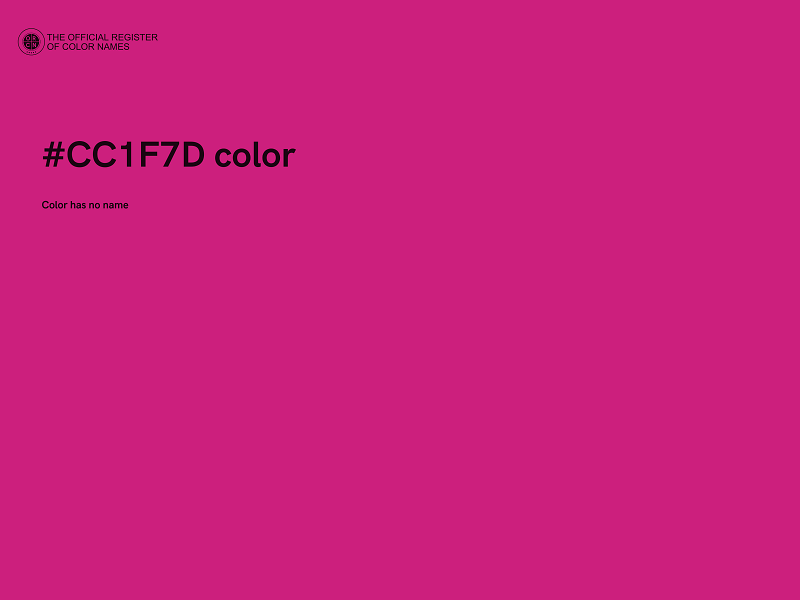 #CC1F7D color image