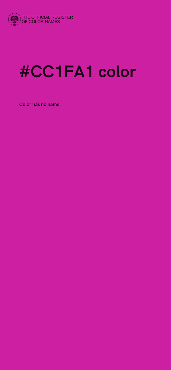 #CC1FA1 color image