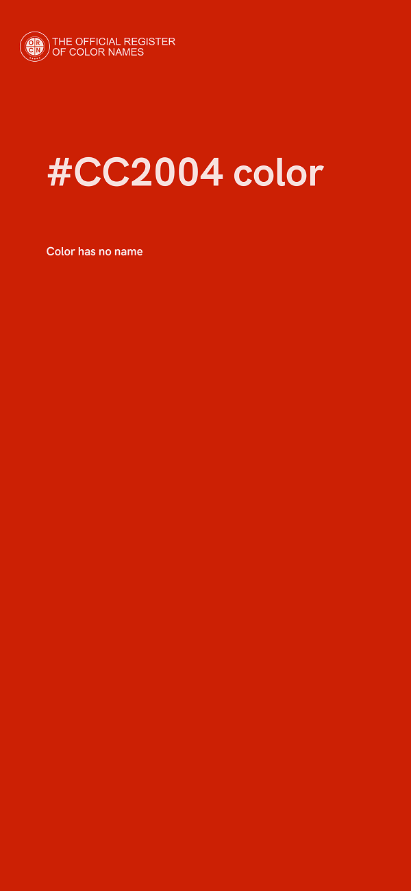 #CC2004 color image