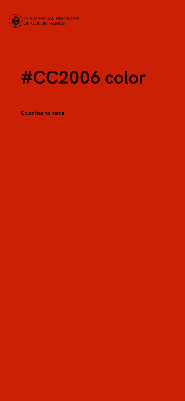 #CC2006 color image