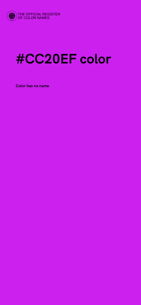 #CC20EF color image
