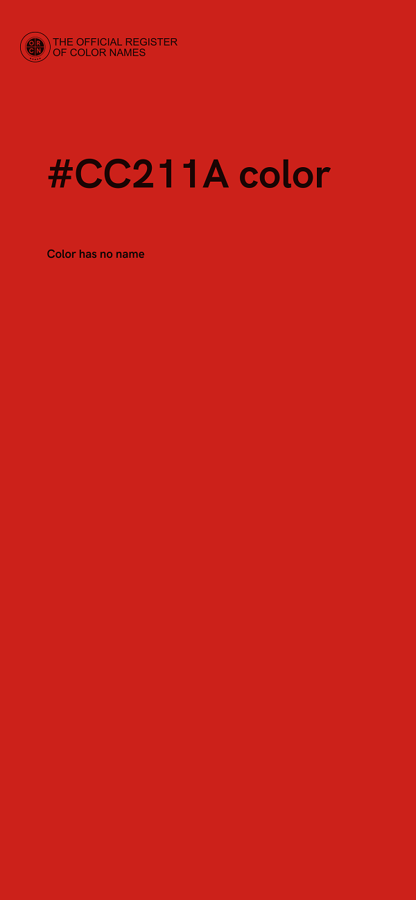 #CC211A color image