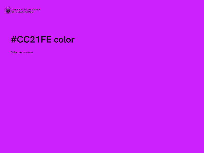 #CC21FE color image