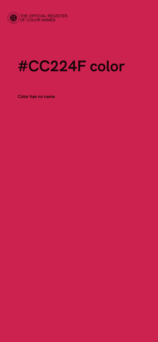 #CC224F color image
