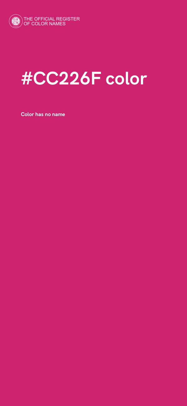 #CC226F color image