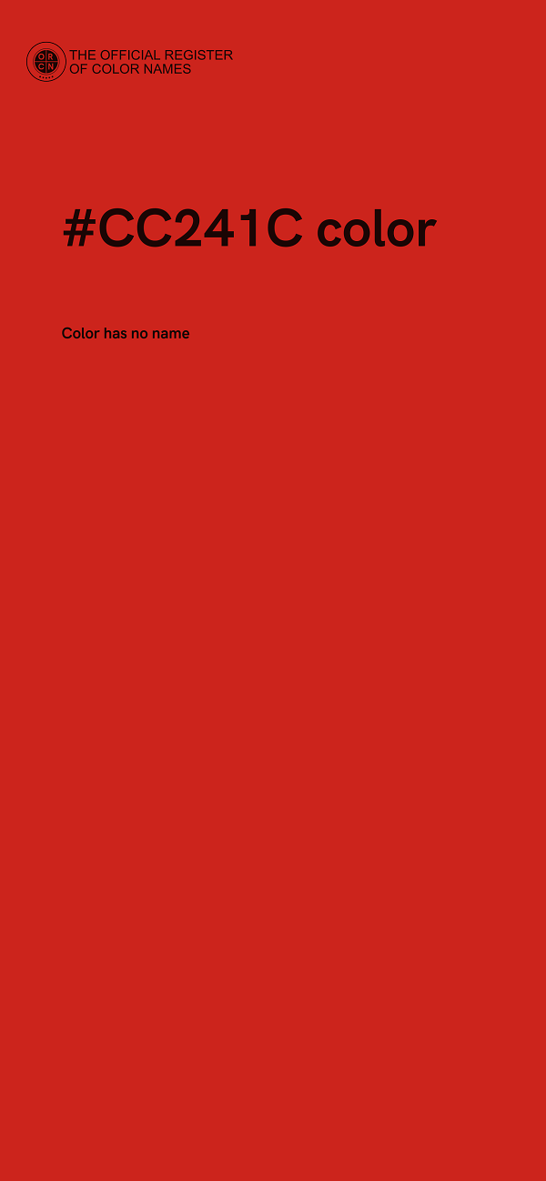 #CC241C color image