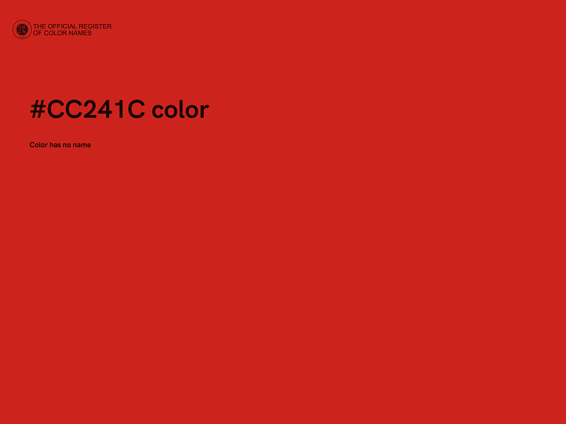 #CC241C color image